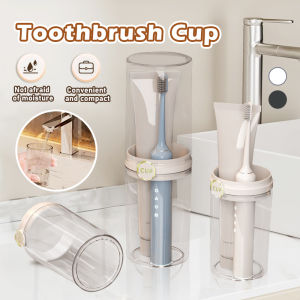 Transparent Toothbrush Travel Wash Cup Soap Case Portable Rinse Toothpaste Box Soap Holder with Lid Mouthwash Cup Sealed Wash Set Organizer