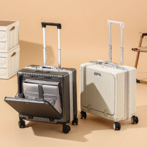 น้ำหนักเบา กระเป๋าเดินทางโครงอลูมิเนียม 18 นิ้วรหัสผ่านล็อคดึงก้านล้อกระเป๋ากระเป๋าเดินทางขนาดเล็กเทรนด์แฟชั่น
