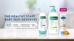 Cetaphil Baby Calendula Hydration Lotion & Gentle Wash/Shampoo Set 400ml - Hypoallergenic Skin Care for Sensitive/Normal Skin