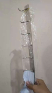 Gantungan Baju 8 Steel Berat Kait Cantolan Beban Kapstok Flusso Karat Tahan Capstok Kuat Anti Handuk Stainless Hook BR310