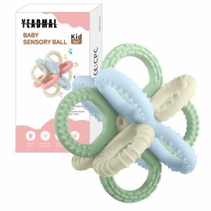 Teething Toys 3 6 Months for Kids Girls Boys3 Pack Silicone Rattle Chew Toys for Babies 6 12 18months Newborn InfantCombinable