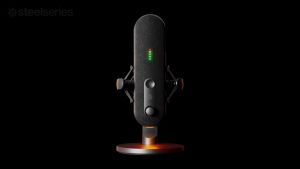 SteelSeries Alias USB-C Condenser Gaming Microphone RGB LED Level Mic With Desk Shock Mount Designed For Streamer 61601