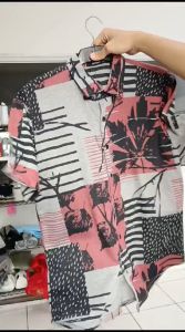 Kemeja Pria/Wanita Dewasa Lengan Pendek | SPOON | Motif - Summer Pattern