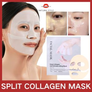 มาส์กแยกคอลลาเจนสีทองสไตล์ธรรมชาติให้ความชุ่มชื้นอย่างล้ำลึกต่อต้านริ้วรอยเพื่อให้ผิวกระจ่างใสใช้งานง่าย