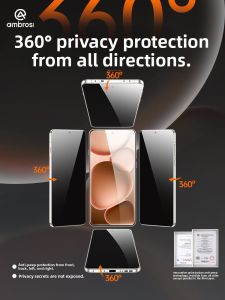 Ambrosi | 360 Degree Anti-spy Reflection Protective Fingerprint Unlockable Full Coverage Screen Protector