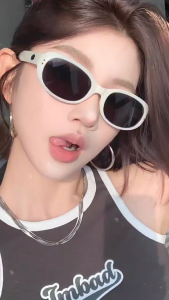 แฟชั่นเกาหลี แว่นกันแดดตาแมว รูปไข่ hip-hop ทรงฮิต แว่นตาแฟชั่น เรโทร เครื่องประดับแฟชั่น  ป้องกันแสงแดด กันUV400 เทรนด์สไตล์เกาหลี ดีไซน์เก๋ น่าใช้งานสุดๆ