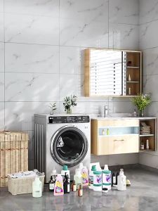 Rak mesin cuci Toilet Organizer Rak Kamar Mandi Serbaguna Rak Lemari Stainless steel