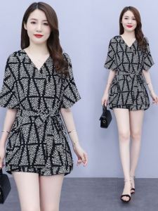 Fashionable Summer Outfit Womens Slimming Short Set Health Ring ShangXian Brand Viscose Dress Shorts Ensemble Stylish Trendy