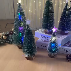 Christmas decoration supplies simulation mini Christmas tree Christmas desktop decoration dipped in white cedar pine needles Christmas tree