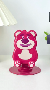 OAC S112 TELESCOPIC BRACKET STAND HOLDER HANDPHONE HOLDER HP KARAKTER LUCU LUCU LOTSO BEAR RABBIT MENTAL ALUMINUM ROTARI 360 DERAJAT