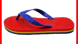 Best Walk Regular Solid Rubber Tricolor Colored Flipflops for Children and Ladies BW-8