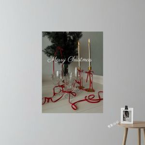 Dễ Thương Sang Trọng Người Tuyết Giáng Sinh Vui Vẻ Dán Tường Chống Nước Lễ Hội Ấm Áp Trang Trí Phòng Giấy Tự Dính Poster