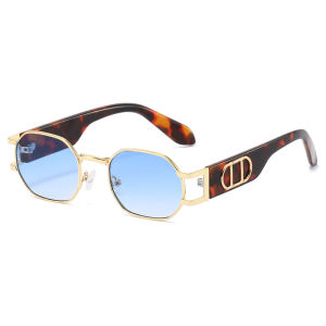 Hollow Out Small Hexgon Sunglasses Men Punk Fashion Tint Color Casual Uv400 Sun Shades Street Travel Blogger Eyewear