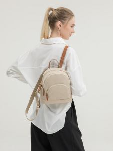 ผู้หญิงกระเป๋าเป้สะพายหลังขนาดเล็กแฟชั่นสาวสบาย ๆ กระเป๋าเป้สะพายหลังสีตัดกันประจำวันกระเป๋านักเรียนน่ารักอเนกประสงค์