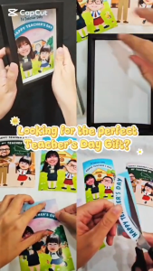 【Teacher’s Day】4R Teacher & Student 3D Wooden Frame Matte Photo FREE Design Preview Teachers Day Housewarming Farewell