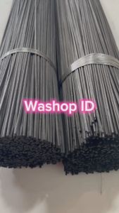 Jeruji Sangkar Hitam Diameter 25mm Panjang 55cm isi 100 batang lidi bambu alusan kuat Murah