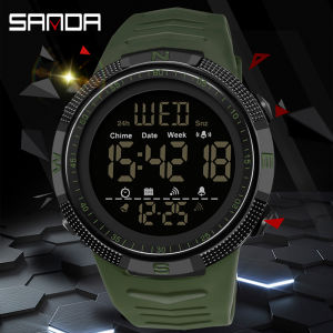 SANDA 6014 Countdown Waterproof Digital Mens Wristwatches Military Sport Watch for Men Clock Shockproof Relojes Para Hombre