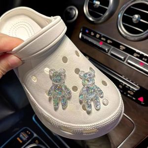 Cartoon Bear Hole Shoe Decorative Accessories Detachable Shoe Buckle DIY Parts Removable Shoe Flower Upper Decoration