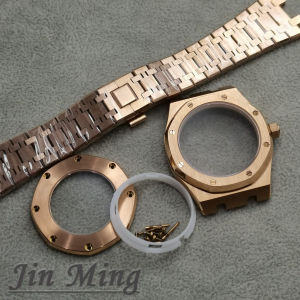 41mm High Quality Stainless Steel Watch Case with Sapphire Glass for NH35 NH36 4R36 Movements Watch Case with Strap Replacement
