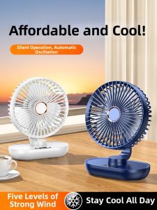 SUOTU | Oscillating Quiet USB Rechargeable Desktop Fan Long Battery Life