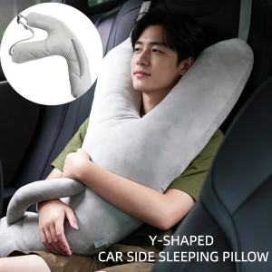 Adjustable Y-Shaped Car Neck Pillow for Back Seat Travel Comfortable Support for Neck And Shoulder Long Journeys Resting Aid