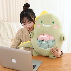 Stuffed Dino Koala Lotso Cute Cartoon Animals Snack Plushies Plush Toys Dolls Small Balls Gift Present 恐龙无尾熊6小只