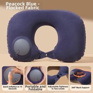 TAOKOU | Inflatable Cool Ice Silk U-shaped Neck Pillow