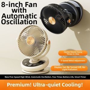 LINGYUE | Quạt Mini Siêu Tĩnh Âm Có Tự Đảo 8 Inch