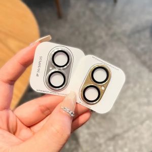 สีสันฝาครอบเลนส์กล้องProtectorสําหรับIPhone 16 15 13 12 14 Pro Maxเลนส์แหวนป้องกันฟิล์มIPhone 15 16 Plus