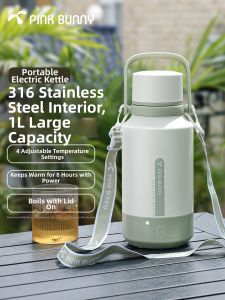 PINK BUNNY | Portable Thermostatic Electric Kettle 1L