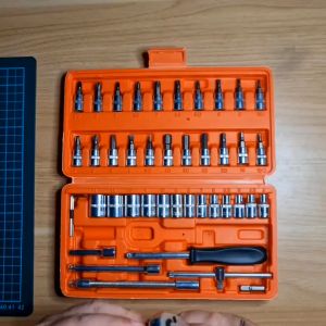 Kunci Socket Pas Socket Set Alat Perbaikan Mobil Lengkap Socket Tool Kit 46 Buah Socket Lengkap