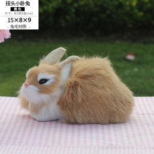 Handheld Plush Rabbit Model Toy Realistic Childrens Stuffed Animal Doll Ancient Costume Photography Prop Decorations for Kids