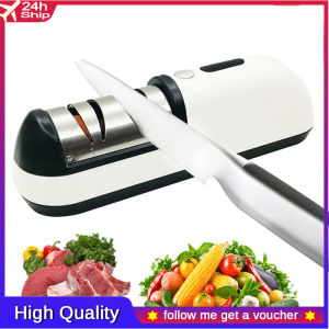 Free Gift USB Rechargeable Kitchen Electric Knife Sharpener Automatic Knives Grinding Machine Professional Sharpening Tool