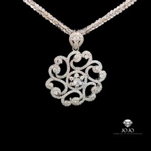 M1464 Mặt và dây chuyền nữ đính đá CZ cao cấp sáng lấp lánh JOJO