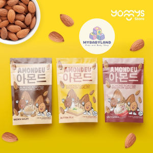 AMONDEU KOREAN ALMOND ROASTED | Kacang Almond Panggang Kaya Vitamin 30gr - 100% Pure Almond Yummys Almond