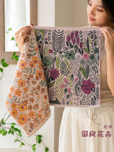 Khăn Mặt Vải Cotton Nguyên Chất Thấm Hút Không Rụng Hình Vuông Dùng Để Rửa Mặt Và Lau Tay Kiểu Treo Phong Cách Cổ Điển