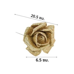 10/20Pcs Glitter Gold Silver Rose สีแดงสีชมพูประดิษฐ์ดอกกุหลาบโฟมปลอมดอกไม้ Faux สําหรับ DIY DIY Scrapbooking ของขวัญกล่อง Deco