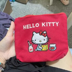 New Fashion Red Hello Kitty Women Large Capacity Makeup Bag Cute Girls Travel Storage Bag Zero Wallet Girls Gifts