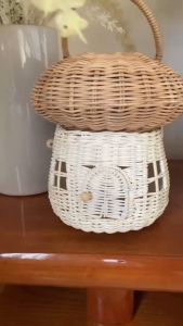 Nhà nấm nhà mây giỏ nấm mây decor trang trí phòng hoặc đựng đồ cá nhân cho bé. Phụ kiện chụp hình đóng kịch thần tiên