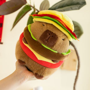 QIAOSHANG | Cute Hamster and Burger Plush Toy