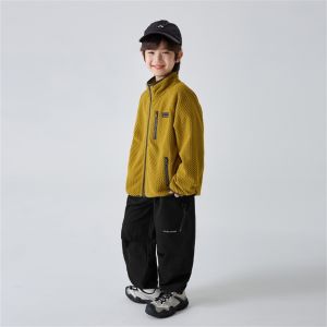 Trendy Fleece Jacket Childrens Open Cardigan Clothes for Boys Autumn Winter Clothes Short Style Korean Version Baby Clothes