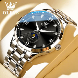 OLEVS | New 2026 Mens Business Watch Automatic Moon Phase Luminescence