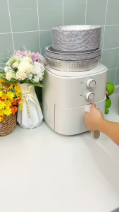 Aluminum Foil Tray Air Fryer Disposable Baking Pan BBQ Grill Container Oven Cooking Tin Foil Food Tray Kitchen Baking