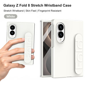 Luxury Soft Silicone Wrist Strap Bracket Case for Samsung Galaxy Z Fold 8 Ultra Fold 7 6 5 4 3 Thin Matte Hard Shockproof Cover