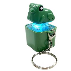 Small Yellow Duck and Frog Keychain Duck Frog Clicker with LED Light Adult Stress Relieving and Anxiety Sensing Toy