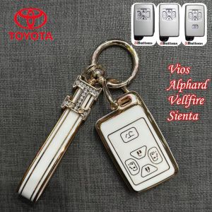 พวงกุญแจรถโตโยต้าสำหรับโตโยต้าเคสกุญแจสำหรับโตโยต้า Vios อัลเฟิร์ดเวลไฟร์พวงกุญแจโตโยต้าปุ่ม High-End 3/4/5