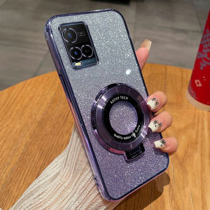 Ultra-Thin Luxury Magnetic Absorption Stand Vivo Y32 Phone Case Womens Model Y21 Creative Protective Soft Shell Anti-Fall Full Cover