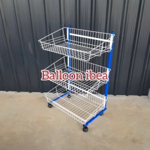 ชั้นขายของ ชั้นตะกร้า3ชั้น#ชั้นมีล้อ ชั้นวางหนังสือ(ส่งไวมีเก็บปลายทาง)ชั้นมินิมาร์ท ชั้นขายของชำ ชั้นวางขนม ชั้นซุปเปอร์ ชั้นวางอุปกรณ์ครัว