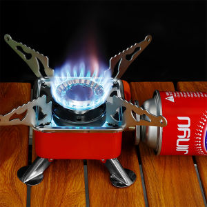Mini Camping Stove Foldable Windproof Portable Burner 4000W Powerful Piezo Ignition for Butane Gas Lightweight Stable