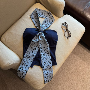 GUZILIAN | American Style Streetwear Leopard Print Tie Strap Vest Women Summer Thai Hot Girl One Shoulder Tube Top With Chest Pad